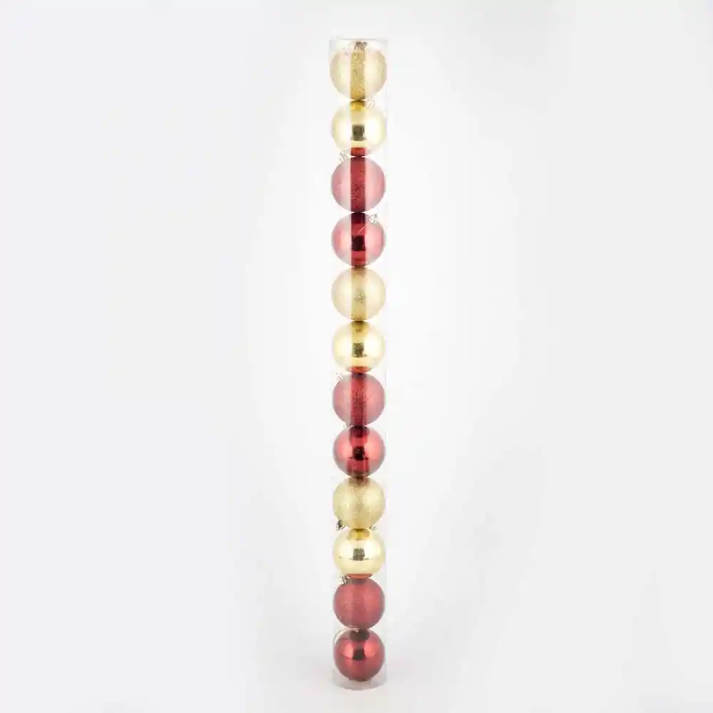 Bolas Navideñas 12pzs 7 Cm Expressions Christmas Dorado