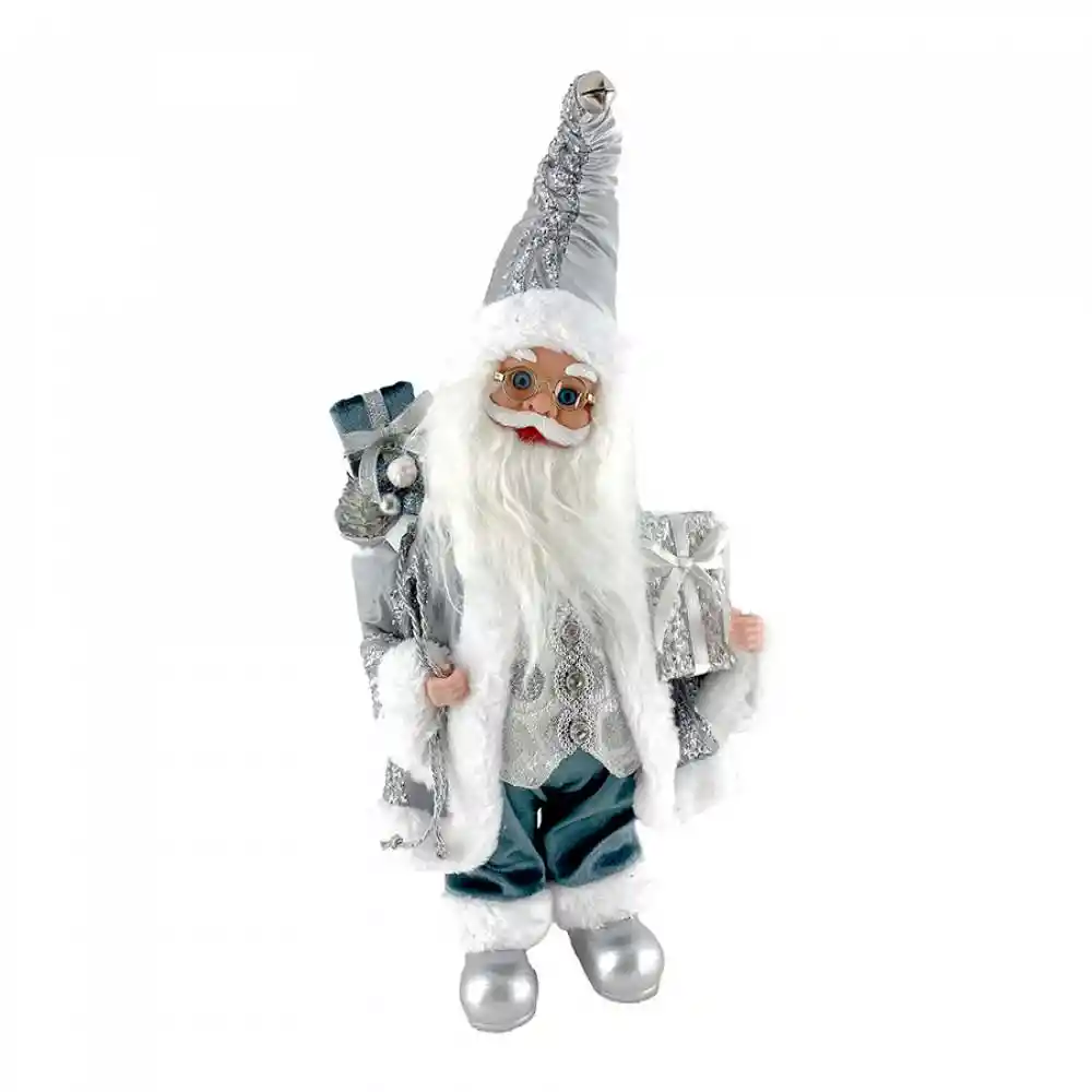 Santa Navideño Santini 13x40cm Silver