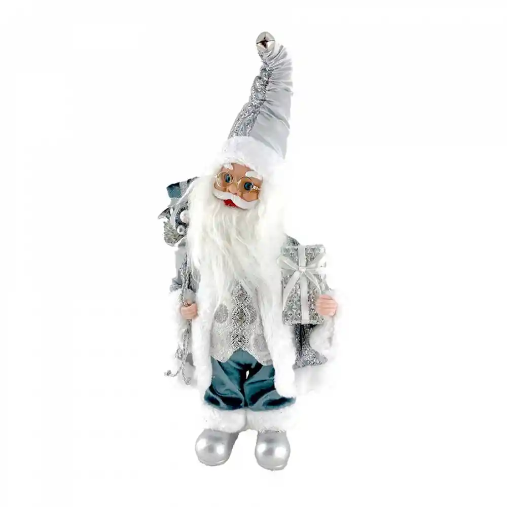 Santa Navideño Santini 13x40cm Silver