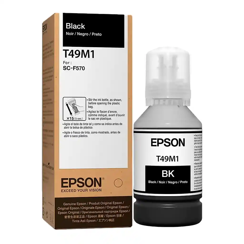 Tinta Epson T49m1 Negra Gran Formato Para Impresoras Workforce Wf-c5210 Wf-c5290 Wf-c5710 Wf-c5790