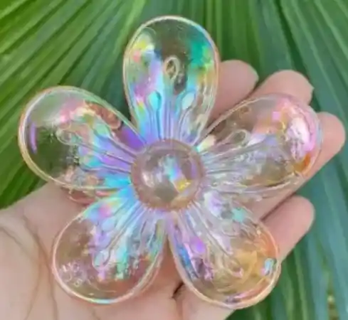 Pinza Caiman Para Cabello Tamaño Grande Diseño De Flor