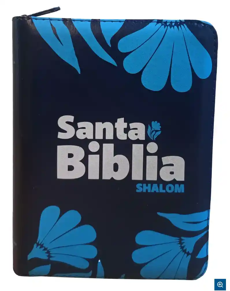 Biblia Reina Valera 1960 Mediana Rvr Letra Grande Pjr Color Azul Con Ayudas Digitales