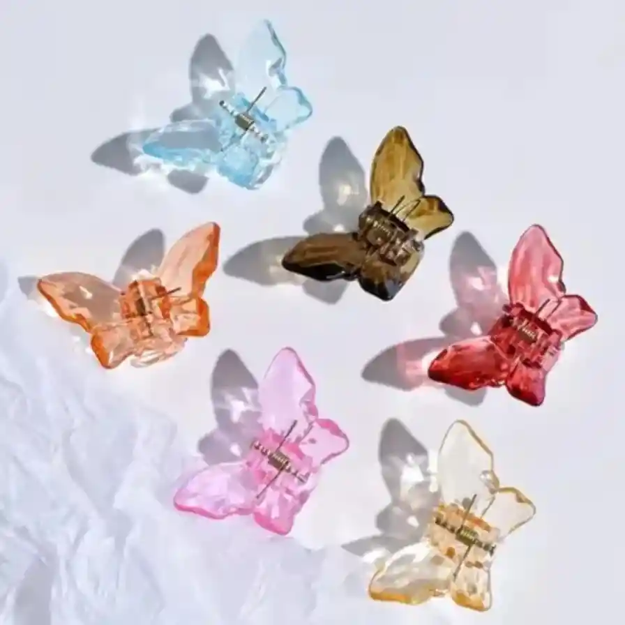Pinza Caiman Para Cabello Tamaño Pequeño Diseño De Mariposa