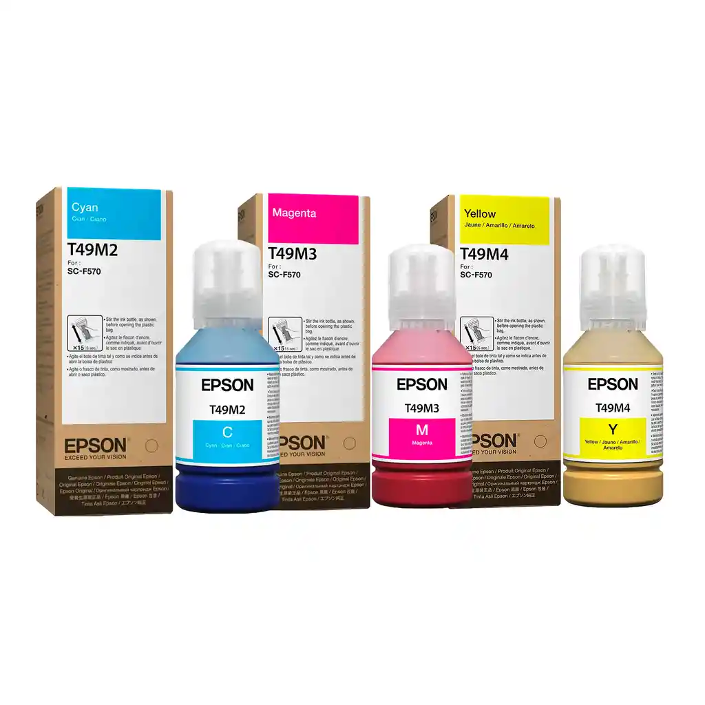 Tinta Epson T49m Gran Formato Para Impresoras Workforce Wf-c5210 Wf-c5290 Wf-c5710 Wf-c5790 X3 Unidades