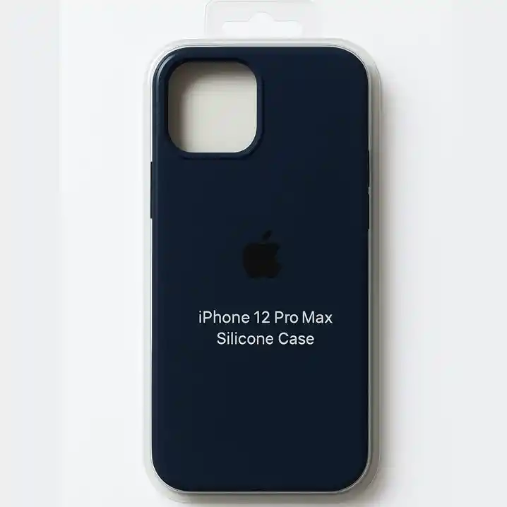Silicon Case Iphone 12 Pro Max Azul Oscuro