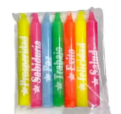Velitas Velas Con Intenciones De Colores Medianas Para Navidad