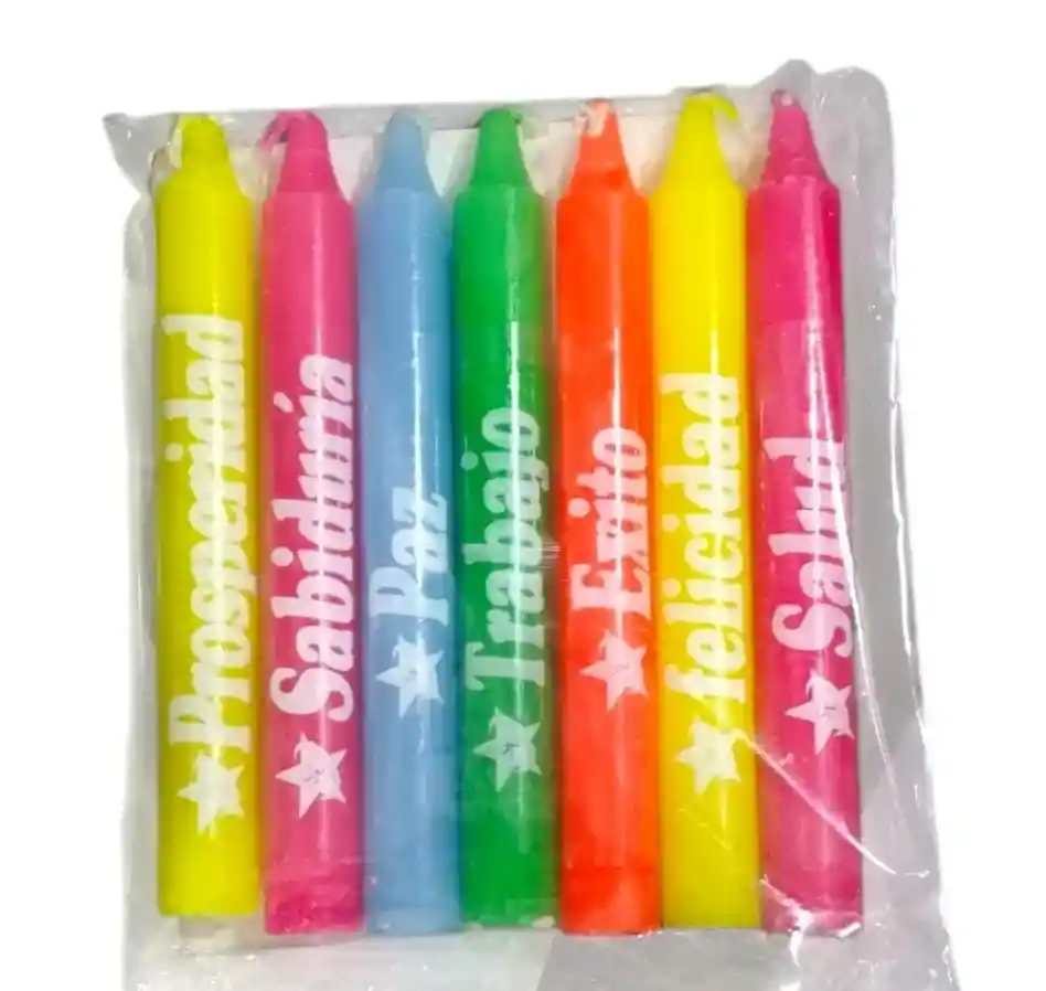 Velitas Velas Con Intenciones De Colores Medianas Para Navidad