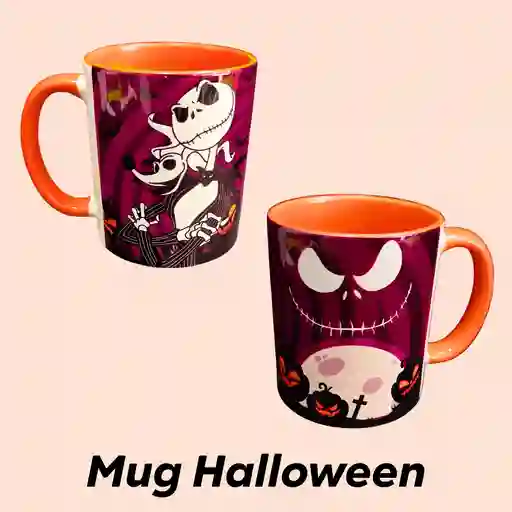 Mug (taza ) Jack Skellington Halloween Color Naranja