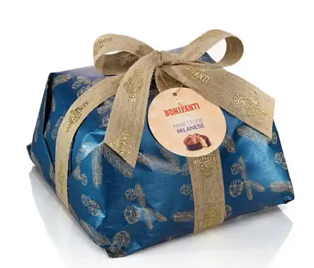 Panettone Milanese Basso Incarto Kraft Retro