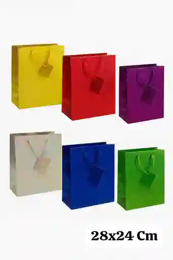 Bolsas De Regalo Metálicas 28x24 Cm (confirmar Color)