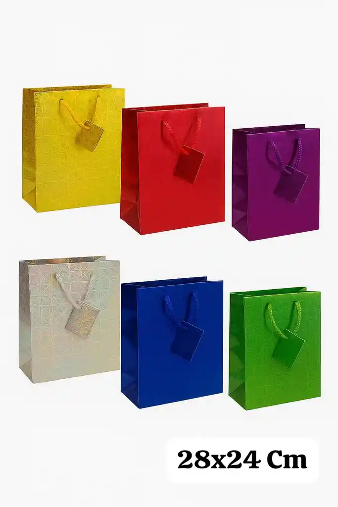 Bolsas De Regalo Metálicas 28x24 Cm (confirmar Color)