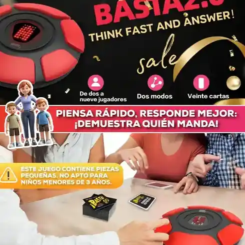 Basta 2.0 Juego Mental Mesa Palabras Didáctico Infantil Familiar