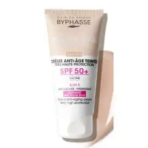 Byphasse Creme Anti Age Teintee Crema Facial Con Color Medium 3 En 1 Spf 5o