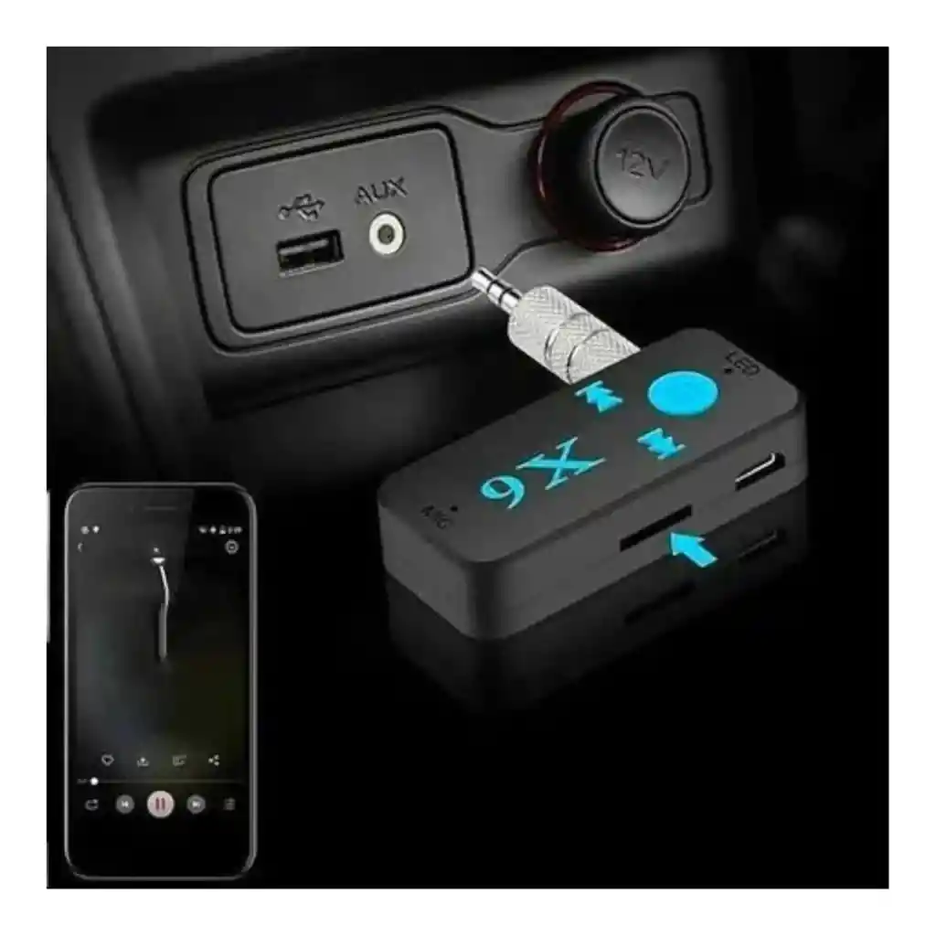 Adaptador Bluetooth X6 Con Plug - Jack 3.5mm Para Carro
