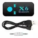 Adaptador Bluetooth X6 Con Plug - Jack 3.5mm Para Carro
