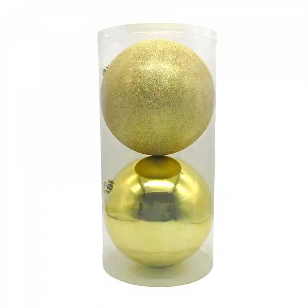 Bolas Navideñas Doradas 2pzs 20cm Expressions