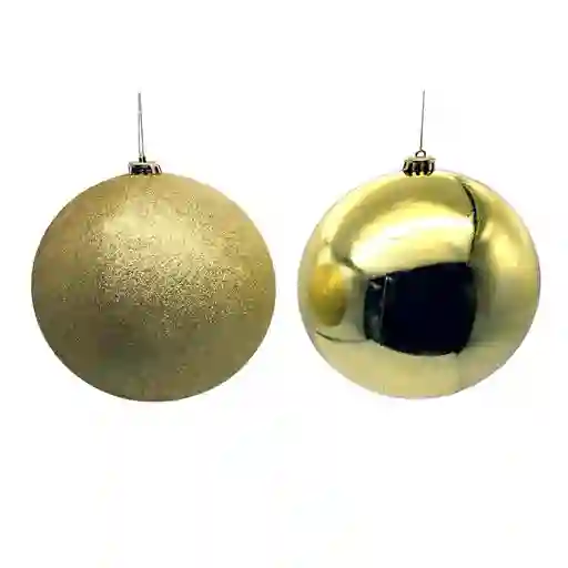 Bolas Navideñas Doradas 2pzs 20cm Expressions