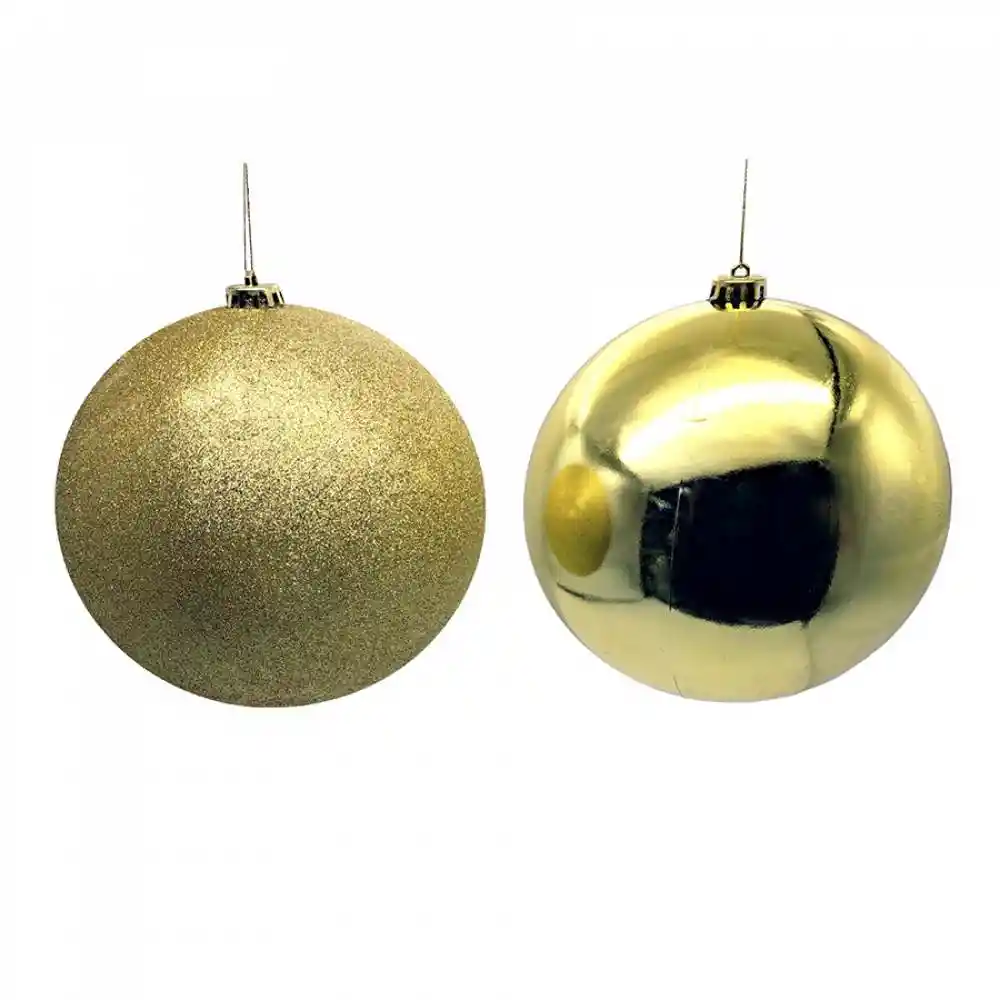 Bolas Navideñas Doradas 2pzs 20cm Expressions
