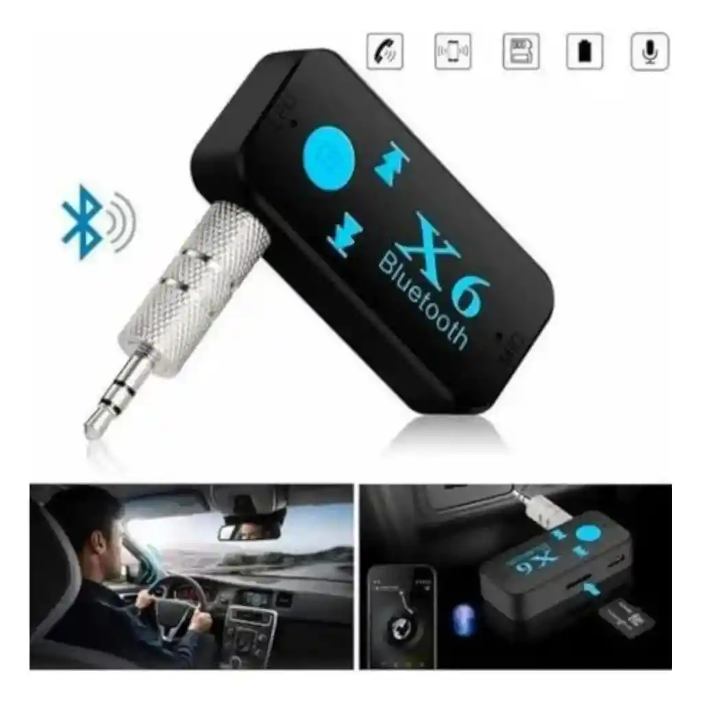 Adaptador Bluetooth X6 Con Plug - Jack 3.5mm Para Carro