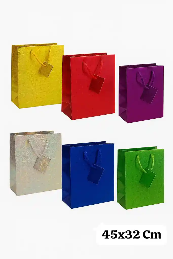 Bolsas De Regalo Metálicas 45x32 Cm (confirmar Color)