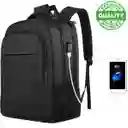 Bolso Morral Portatil Impermeable Unisex Usb 6 Bolsillos
