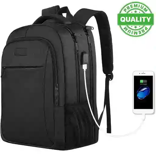 Bolso Morral Portatil Impermeable Unisex Usb 6 Bolsillos