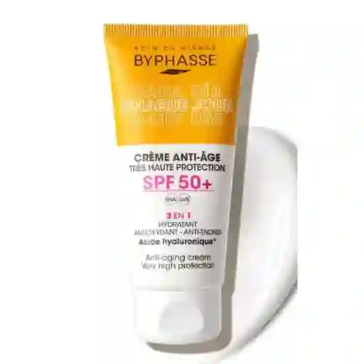 Byphasse Creme Anti Age Teintee Crema Facial Sin Color 3 En 1 Spf 5o