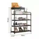 Organizador Multifuncional Zapatero Rack 5 Niveles Negro