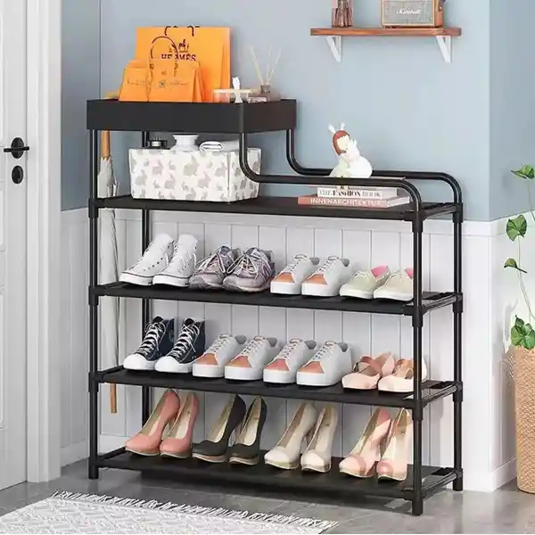 Organizador Multifuncional Zapatero Rack 5 Niveles Negro