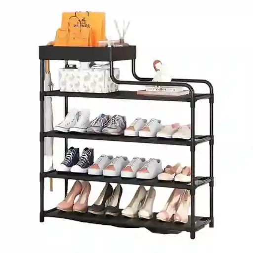 Organizador Multifuncional Zapatero Rack 5 Niveles Negro