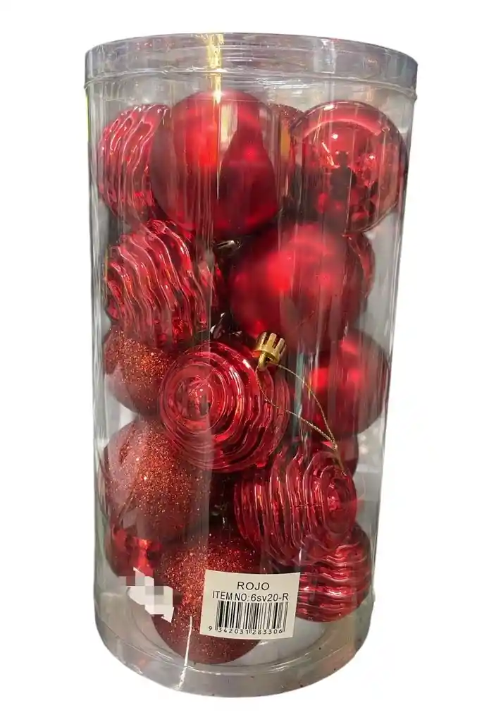 Bolas De Navidad 6 Cm X 20 Unidades Bolas Navideñas Decoracion Navideña