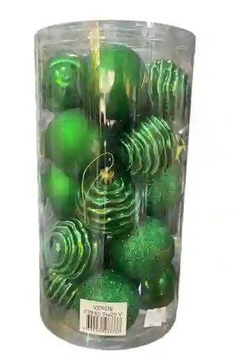 Bolas De Navidad 6 Cm X 20 Unidades Bolas Navideñas Decoracion Navideña