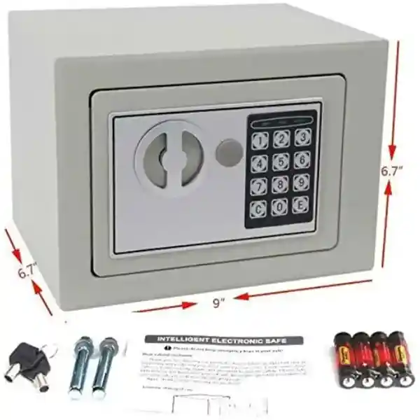 Caja Fuerte Electrónica De Seguridad Con Clave Digital Y Llave De Emergencia