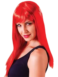 Halloween Peluca Roja Larga