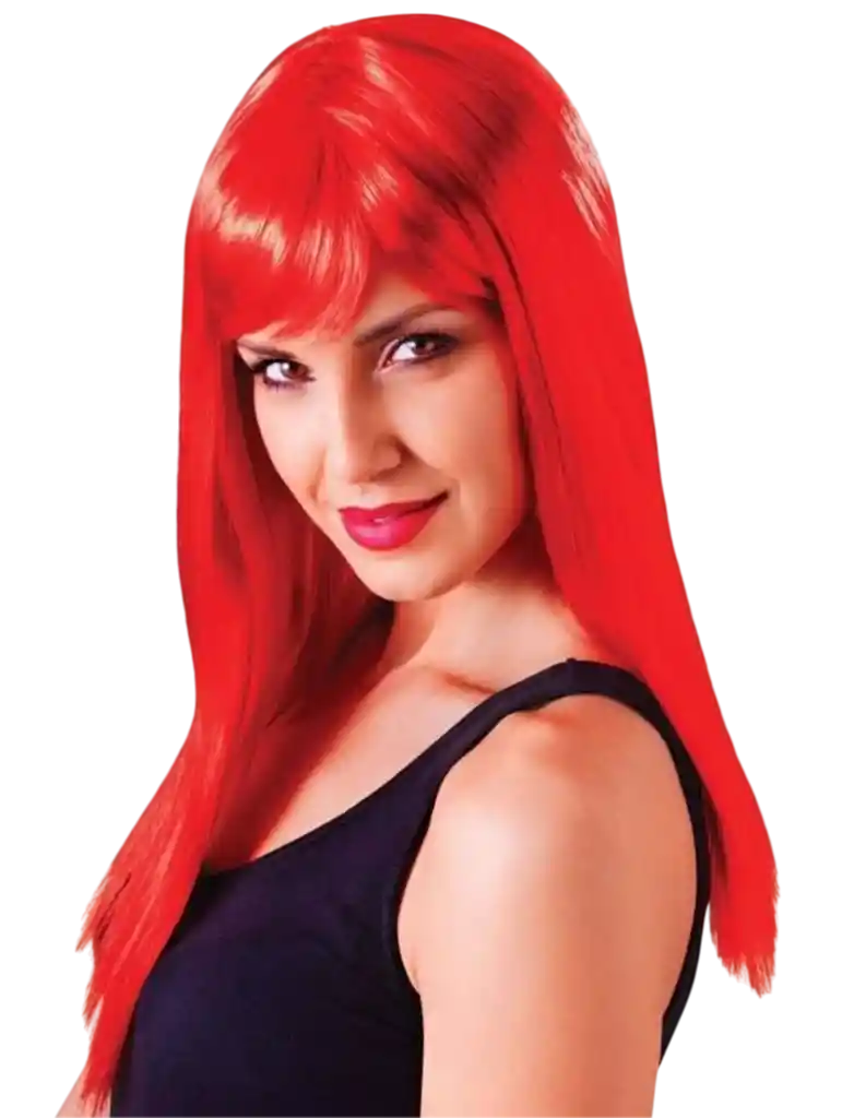 Halloween Peluca Roja Larga