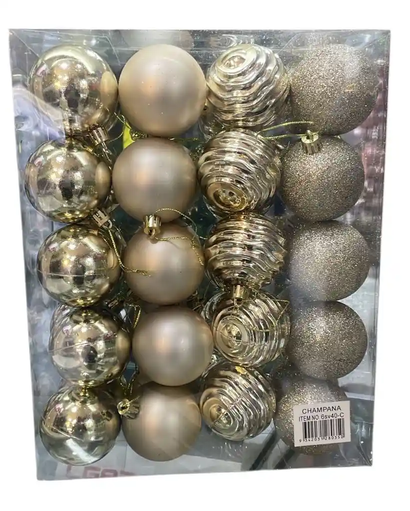Bolas De Navidad 6 Cm X 40 Unidades Bolas Navideñas Decoracion Navideña