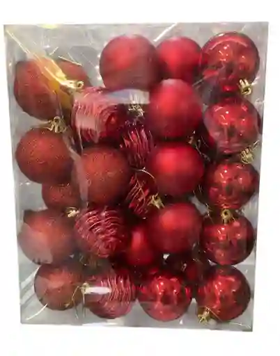 Bolas De Navidad 6 Cm X 40 Unidades Bolas Navideñas Decoracion Navideña