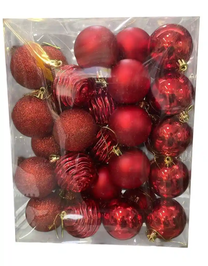 Bolas De Navidad 6 Cm X 40 Unidades Bolas Navideñas Decoracion Navideña