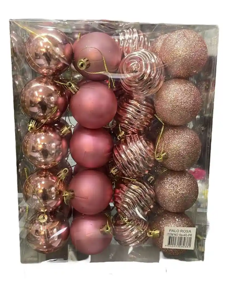 Bolas De Navidad 6 Cm X 40 Unidades Bolas Navideñas Decoracion Navideña