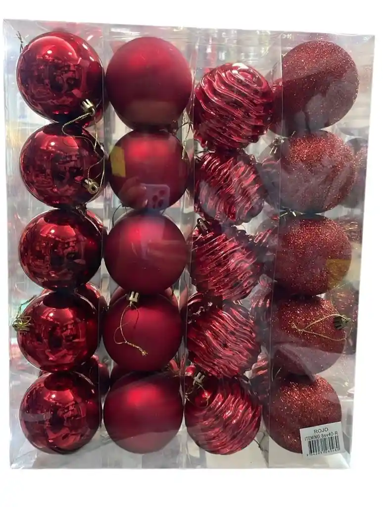 Bolas De Navidad 8 Cm X 40 Unidades Bolas Navideñas Decoracion Navideña