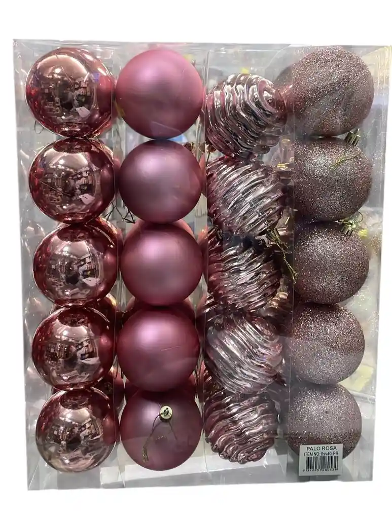 Bolas De Navidad 8 Cm X 40 Unidades Bolas Navideñas Decoracion Navideña