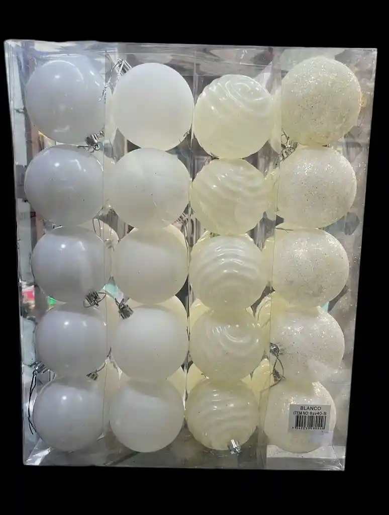 Bolas De Navidad 8 Cm X 40 Unidades Bolas Navideñas Decoracion Navideña