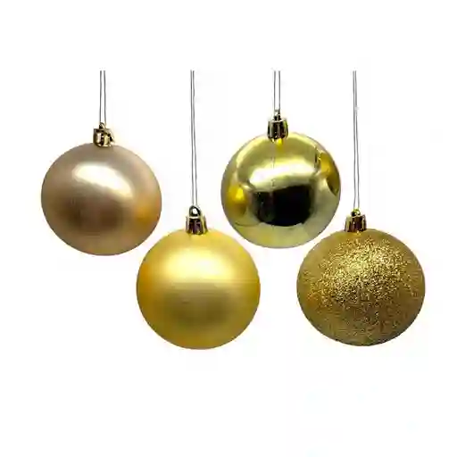 Bolas Navideñas Dorado Champagne 40pzs 7cm Expressions