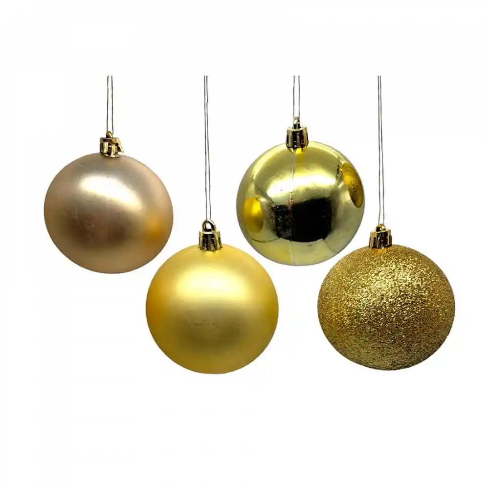 Bolas Navideñas Dorado Champagne 40pzs 7cm Expressions