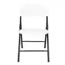 Silla Plegable Dano, Blanco, Pata Metálica