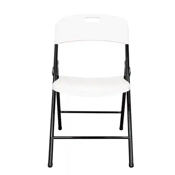 Silla Plegable Dano, Blanco, Pata Metálica