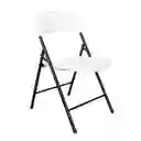 Silla Plegable Dano, Blanco, Pata Metálica
