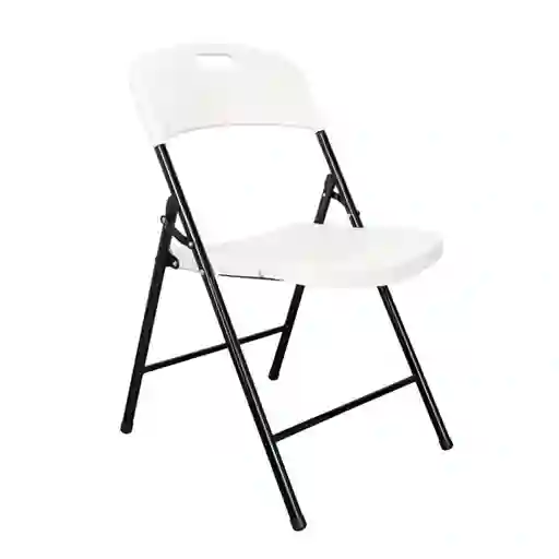 Silla Plegable Dano, Blanco, Pata Metálica
