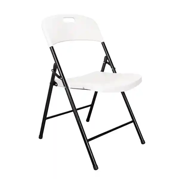 Silla Plegable Dano, Blanco, Pata Metálica