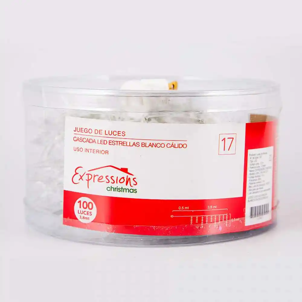 Luces De Navidad X100 Led Estrella Expressions Funcion Calida